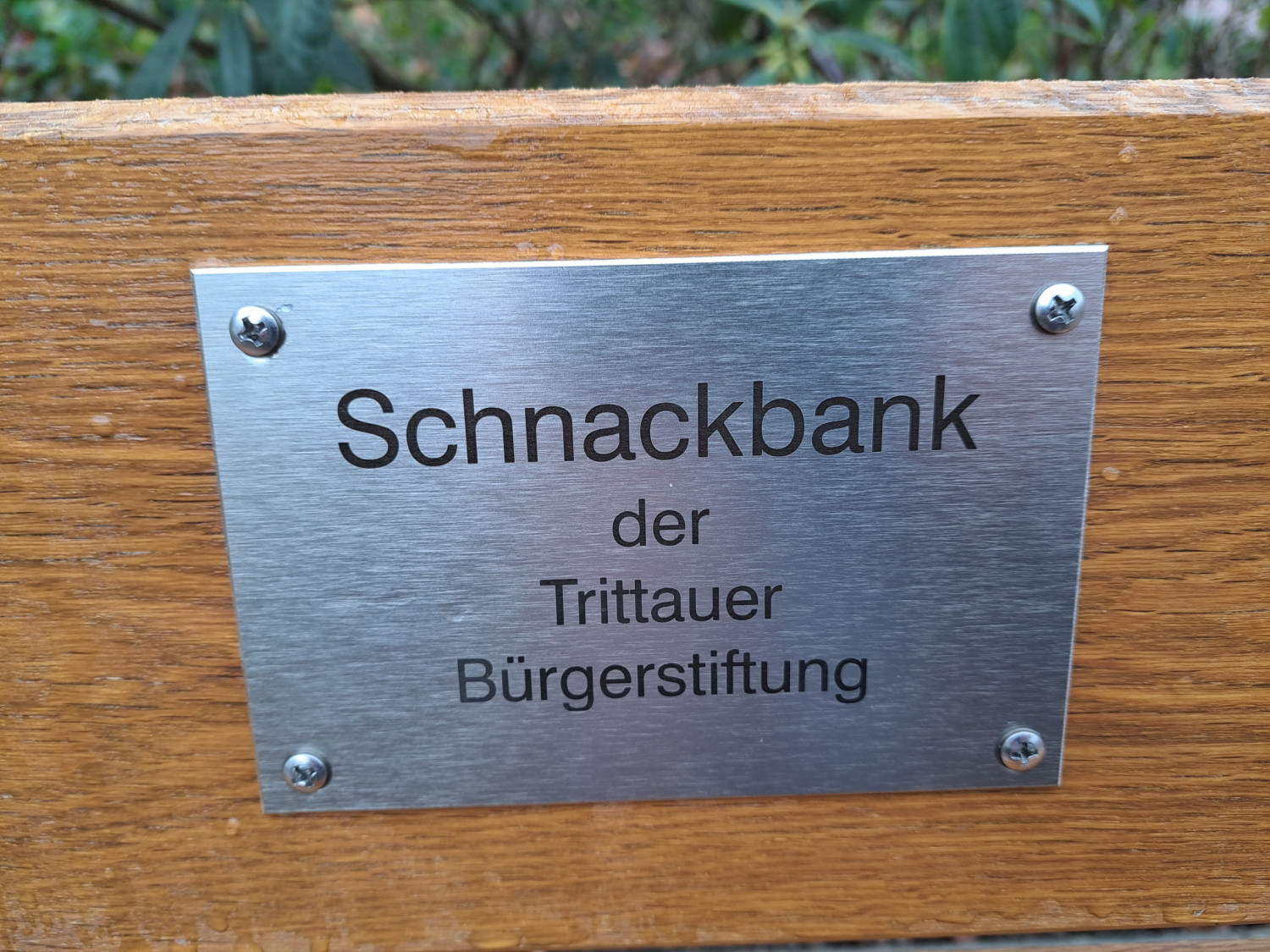 Schnackbank Trittau Schild