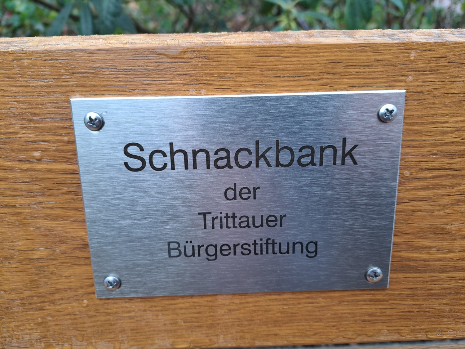 Schnackbank Trittau Schild