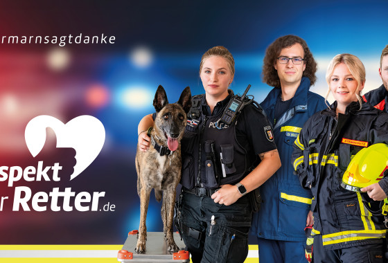 Banner Respekt fuer Retter stormarn