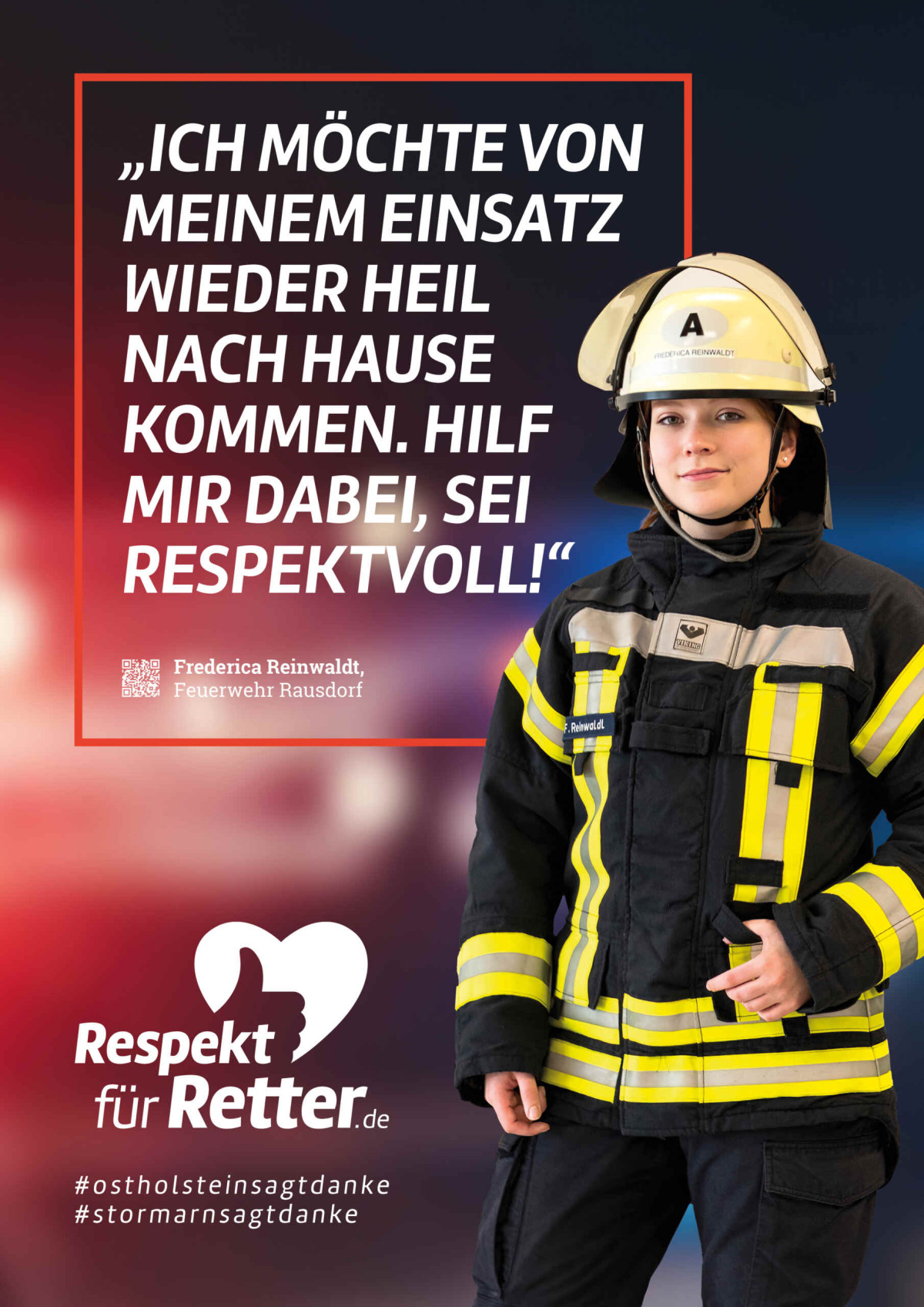Plakat Respekt fuer Retter Frederica Reinwaldt scaled